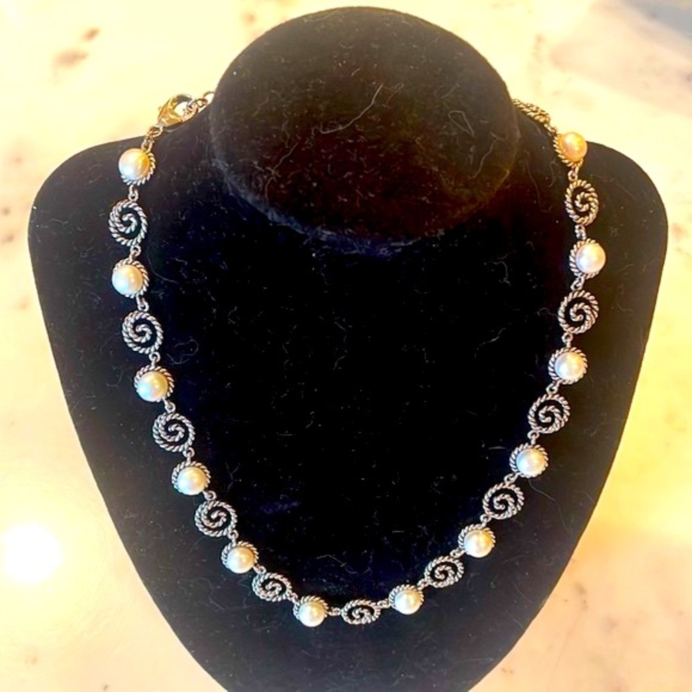Vintage Honora Pearl sterling silver necklace